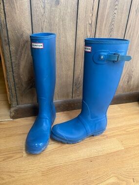 Hunter Tall Royal Blue Waterproof Rain Boots